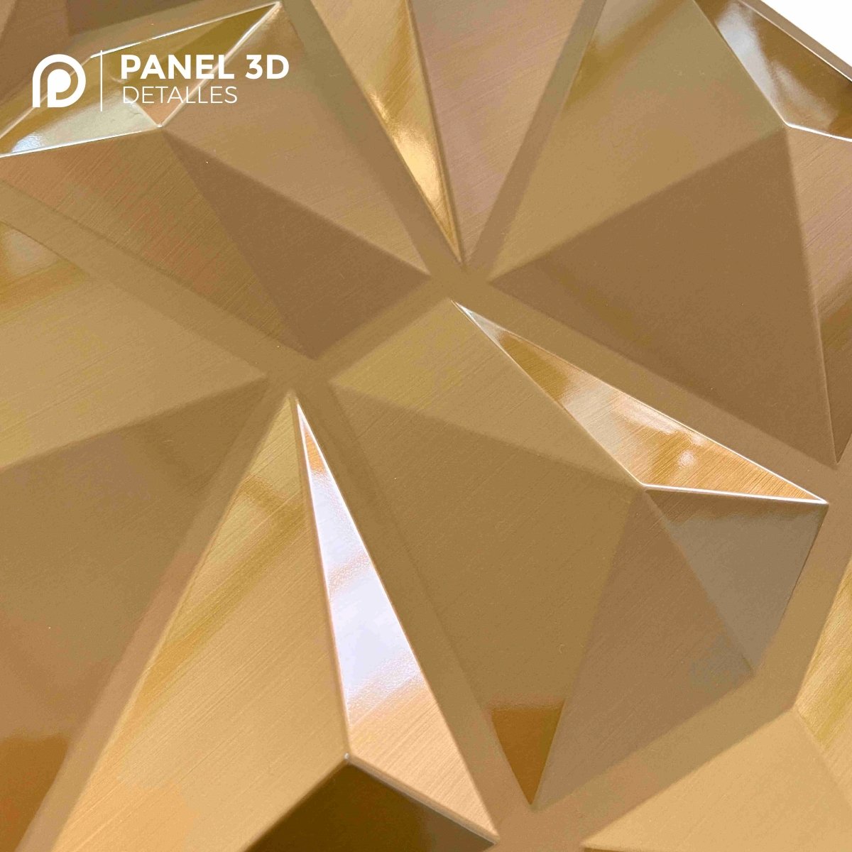 Panel Decorativo 3D Cuarzo Oro 50X50Cm Deco Pvc