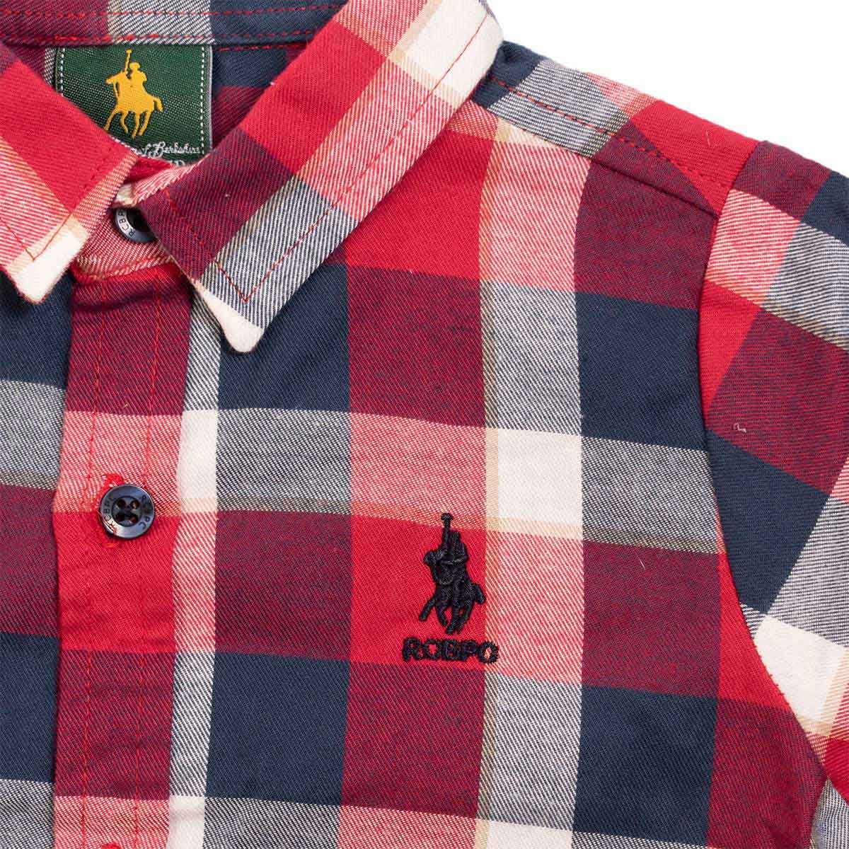 Conjunto 2 Piezas Royal Polo Club Camisa Manga Larga Franela Jeans y Cinturón para Niño