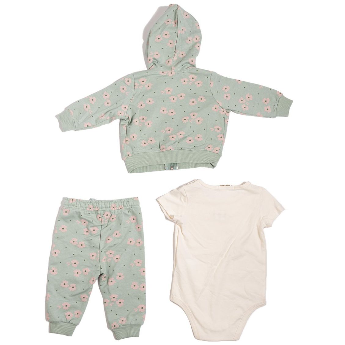 Conjunto 3 Piezas Being 2 Nice Sudadera, Pañalero y Pants para Bebé