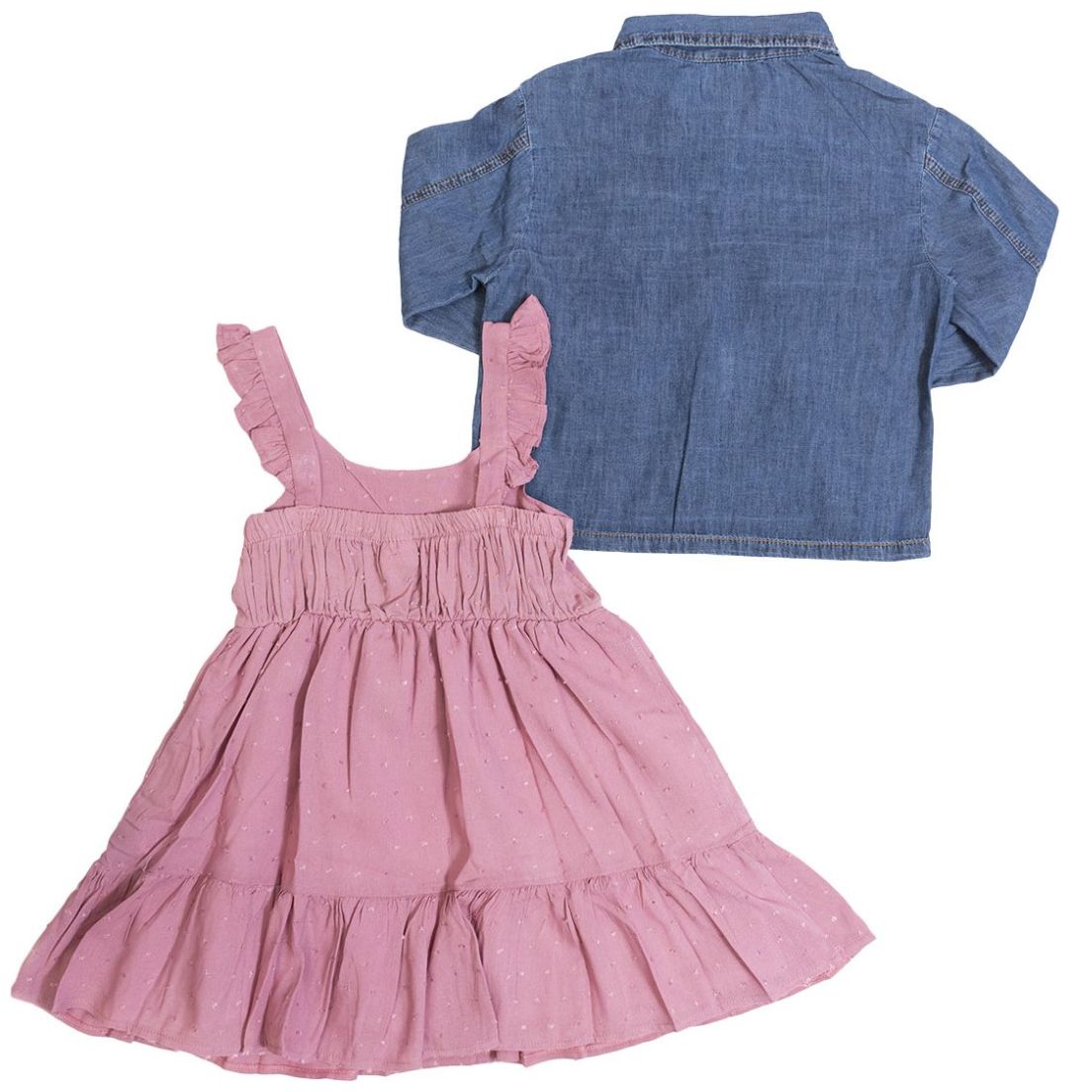 Conjunto Being 2 Nice Vestido y Chamarra de Mezclilla para Niña