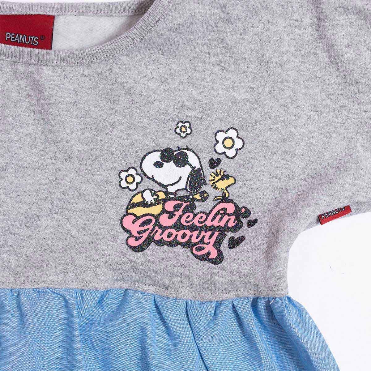 Vestido Peanuts Manga Larga para Niña