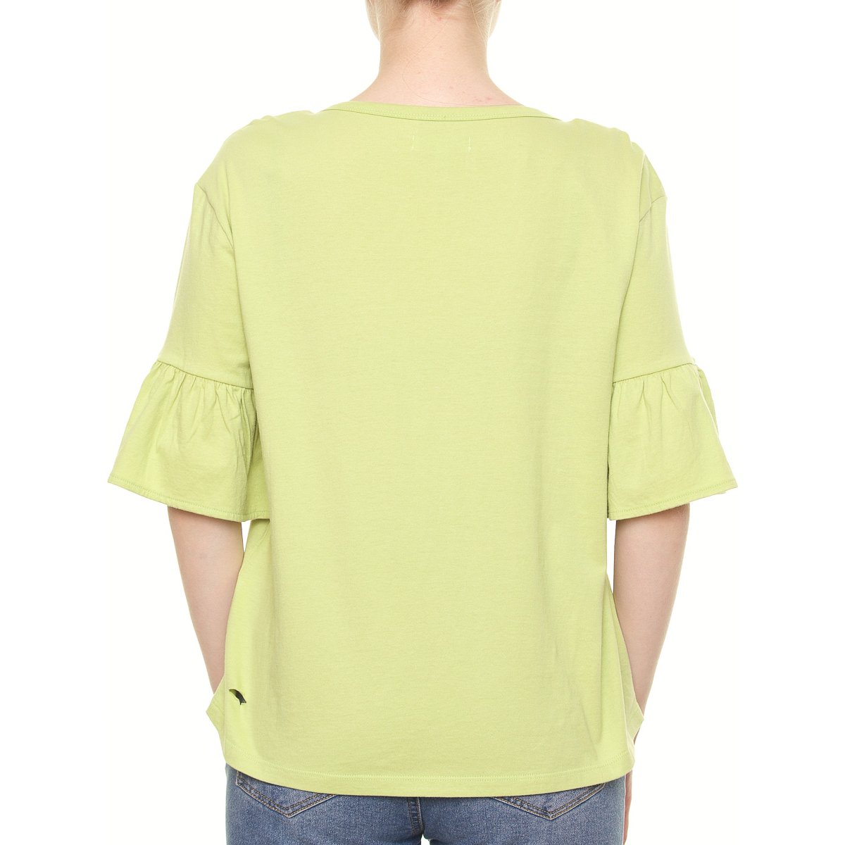 Playera Manga con Olán para Dama Lifestyler