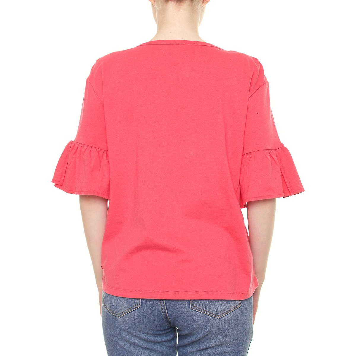 Playera Manga con Olán para Dama Lifestyler