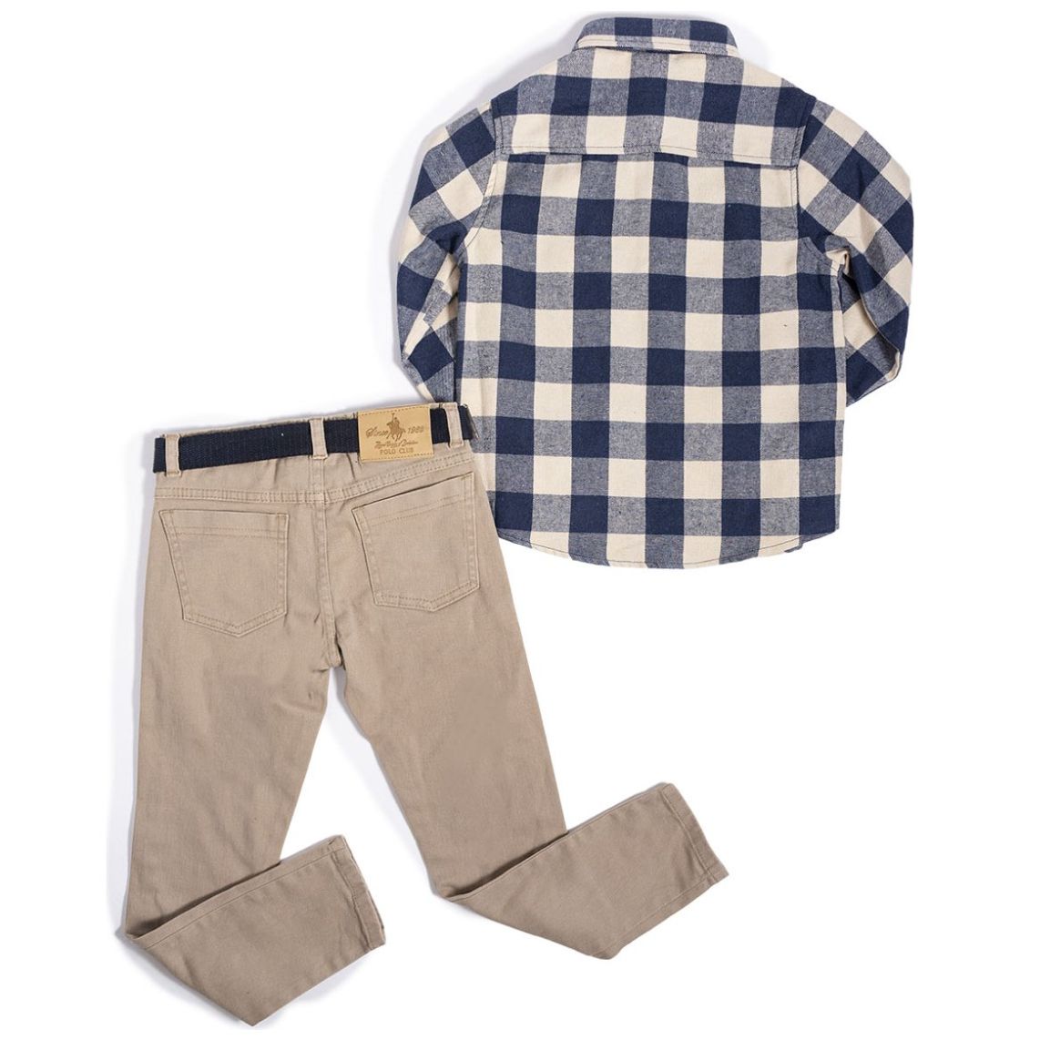 Conjunto 2 Piezas Royal Polo Club Camisa Franela y Pantalón Gabardina para Niño