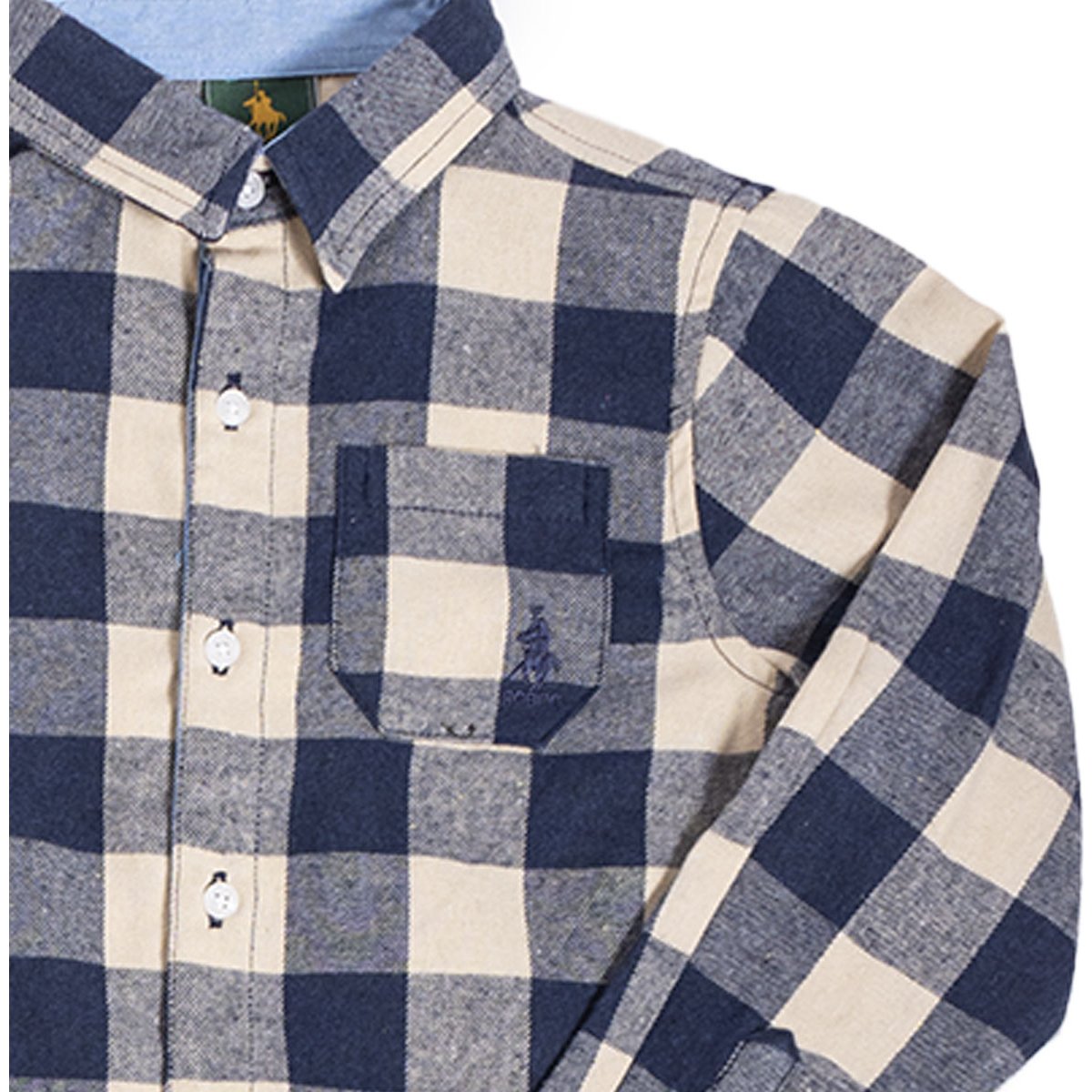 Conjunto 2 Piezas Royal Polo Club Camisa Franela y Pantalón Gabardina para Niño