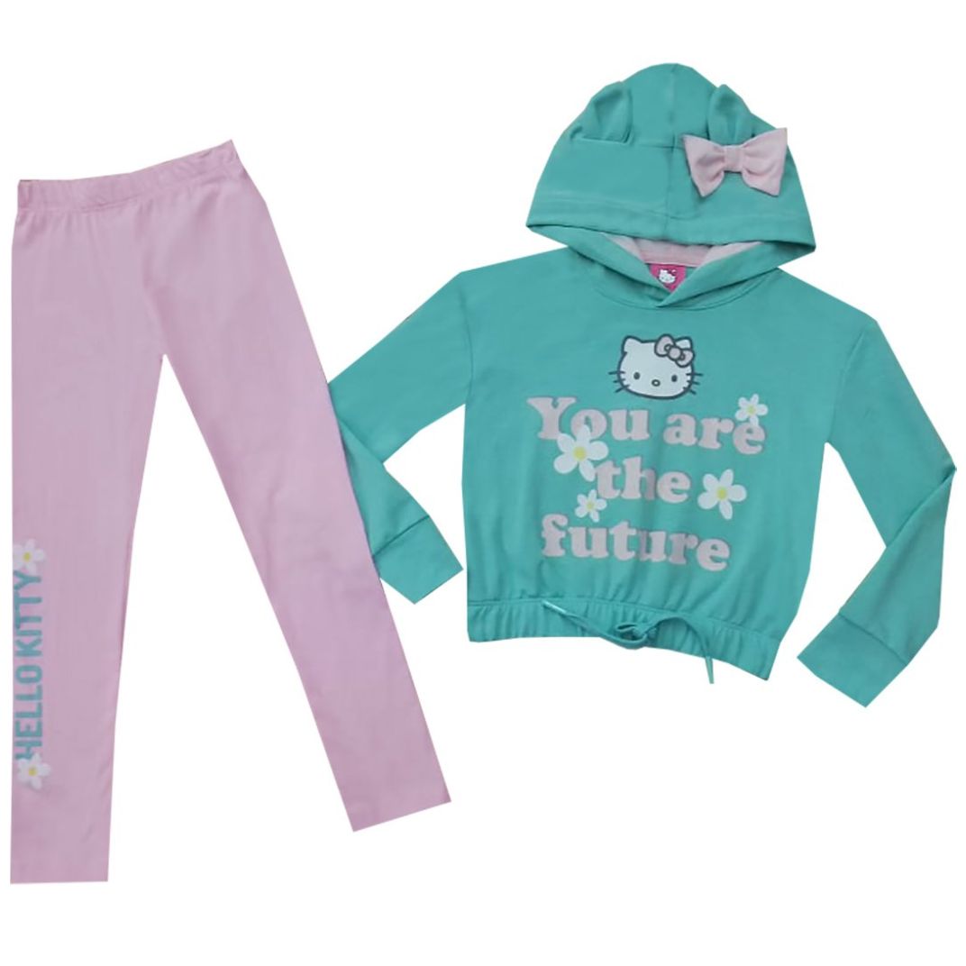 Conjunto Hello Kitty Sudadera Estampada y Legging para Niña