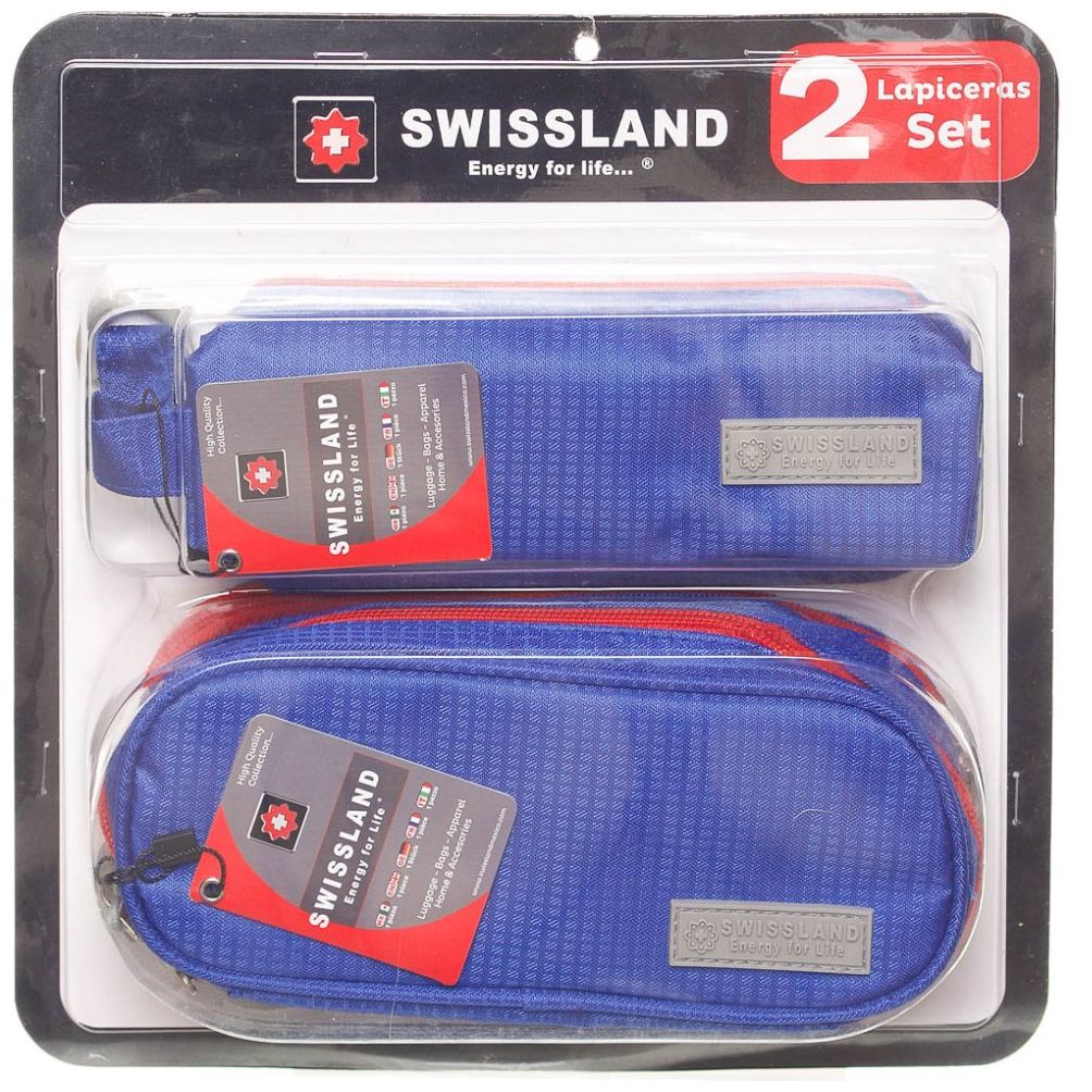 Set 2 Estuche Blister Azul Swissland