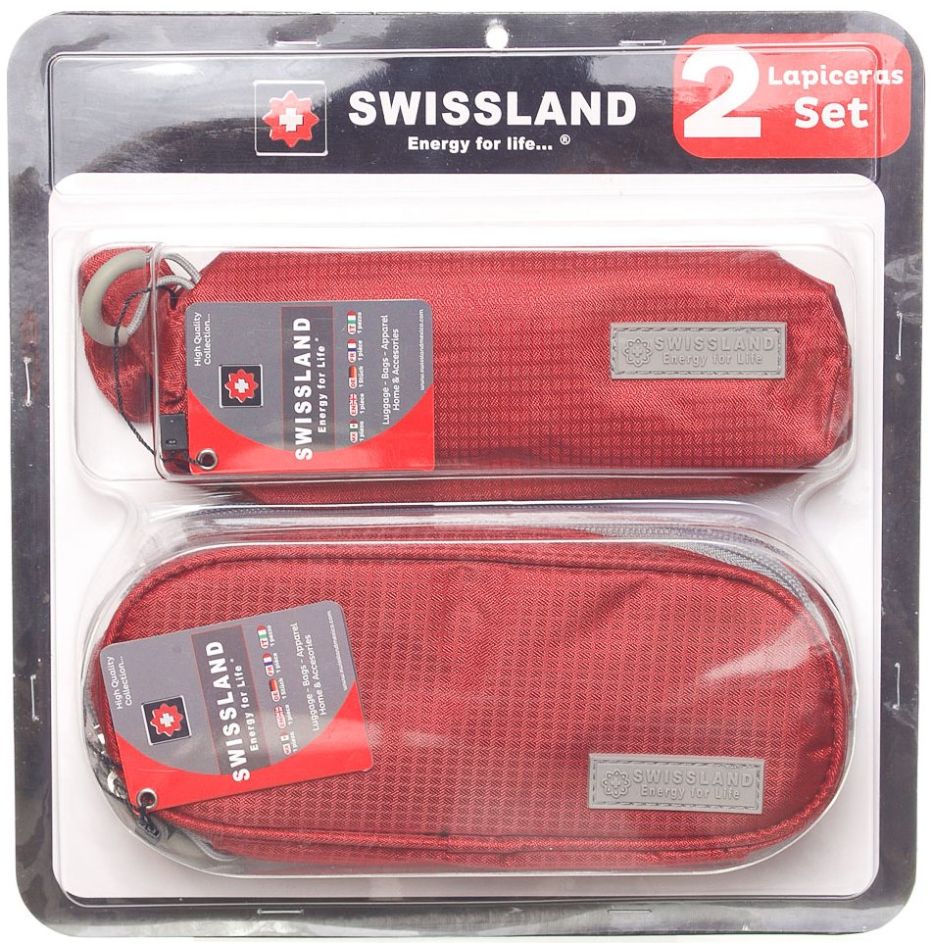 Set 2 Estuche Blister Rojo Swissland