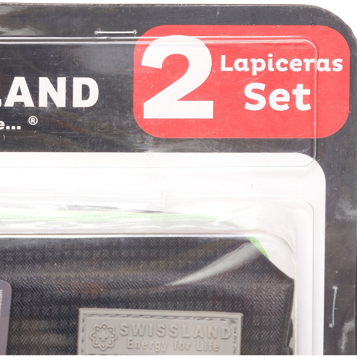 Set 2 Estuche Blister Negro Swissland