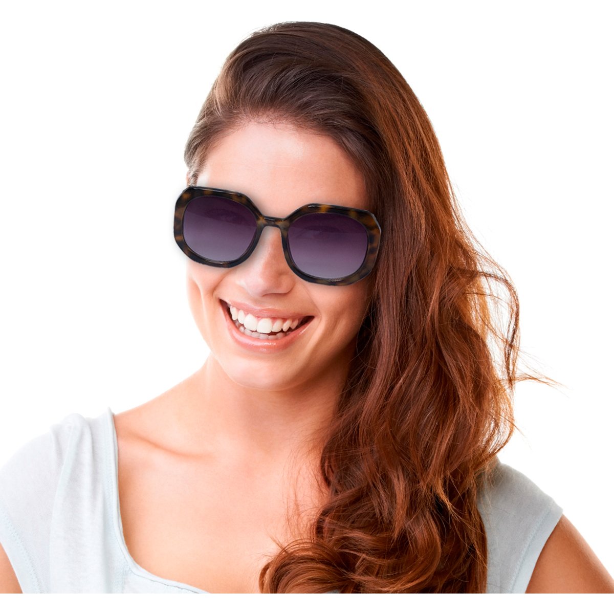 Lentes de Sol Cuadrados Oversized Pasta Demi Café Emanuel Ungaro