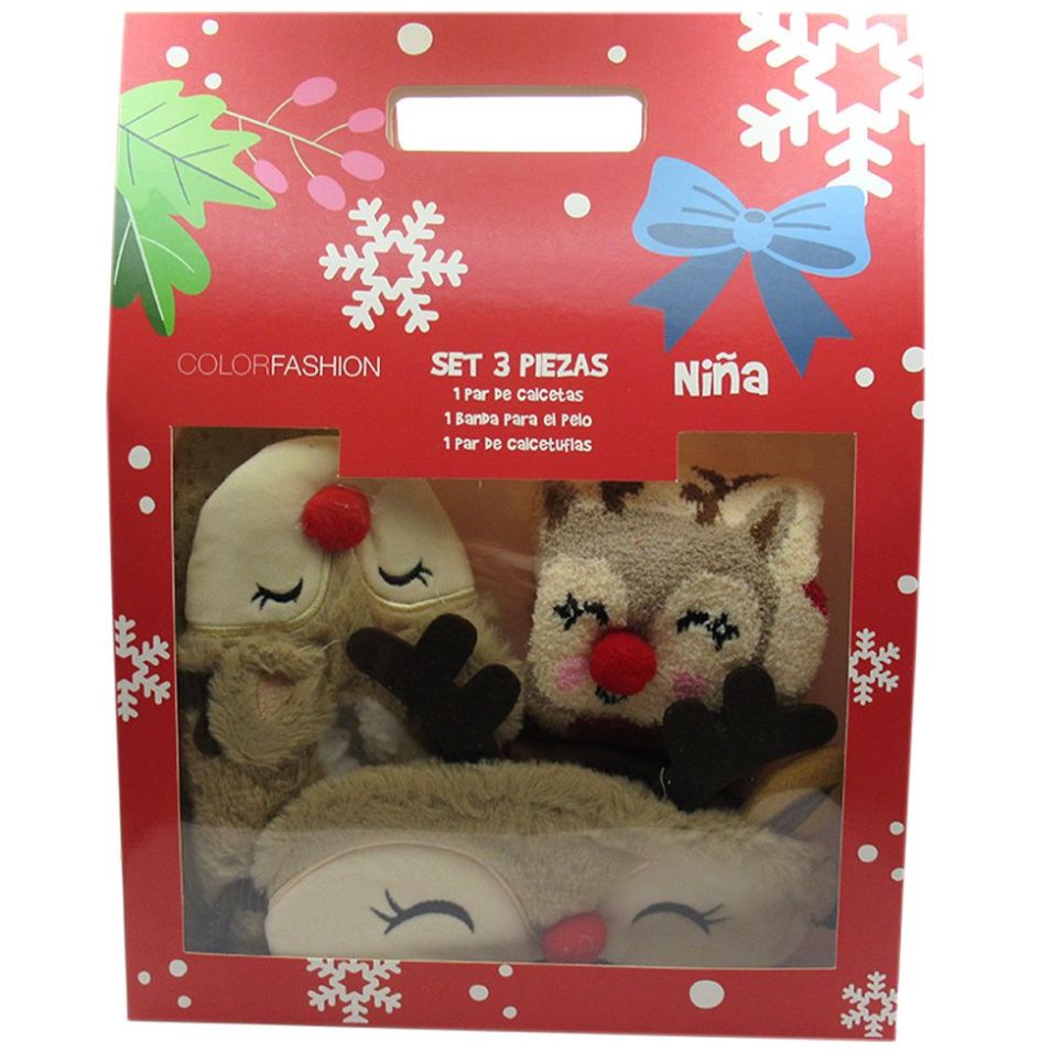 Set de Navidad Complementos con Estampado para Niña