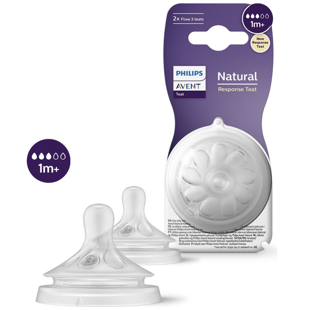 Set Tetina Avent Natural Response Flujo 3 Medio 3M