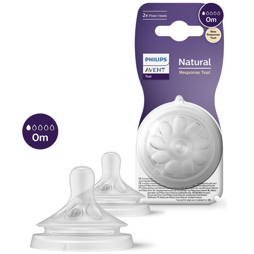 Set Tetina Avent Natural Response Flujo 1 Recién Nacido 0M