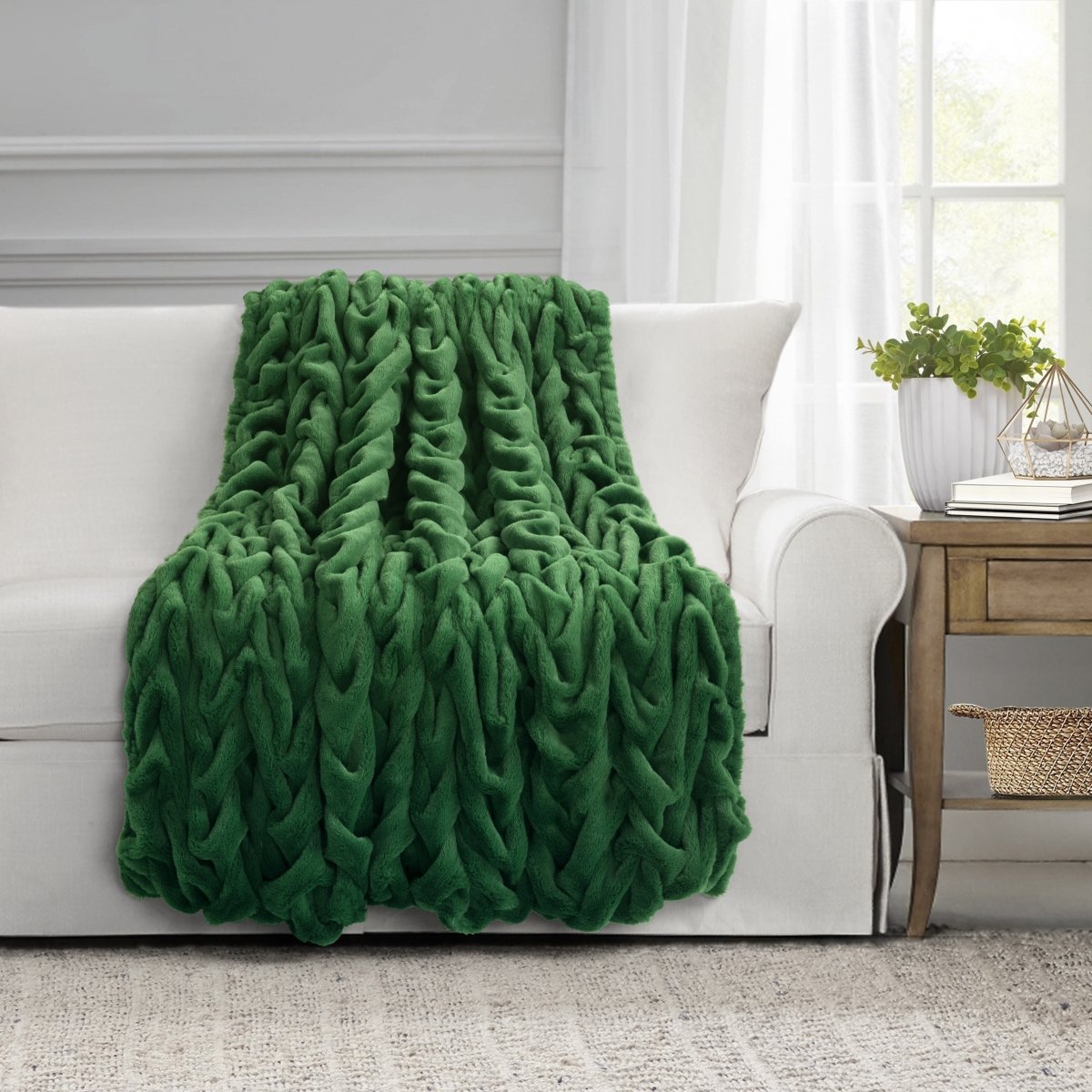 Frazada Home & Details Weave Fur 127X152Cm Verde