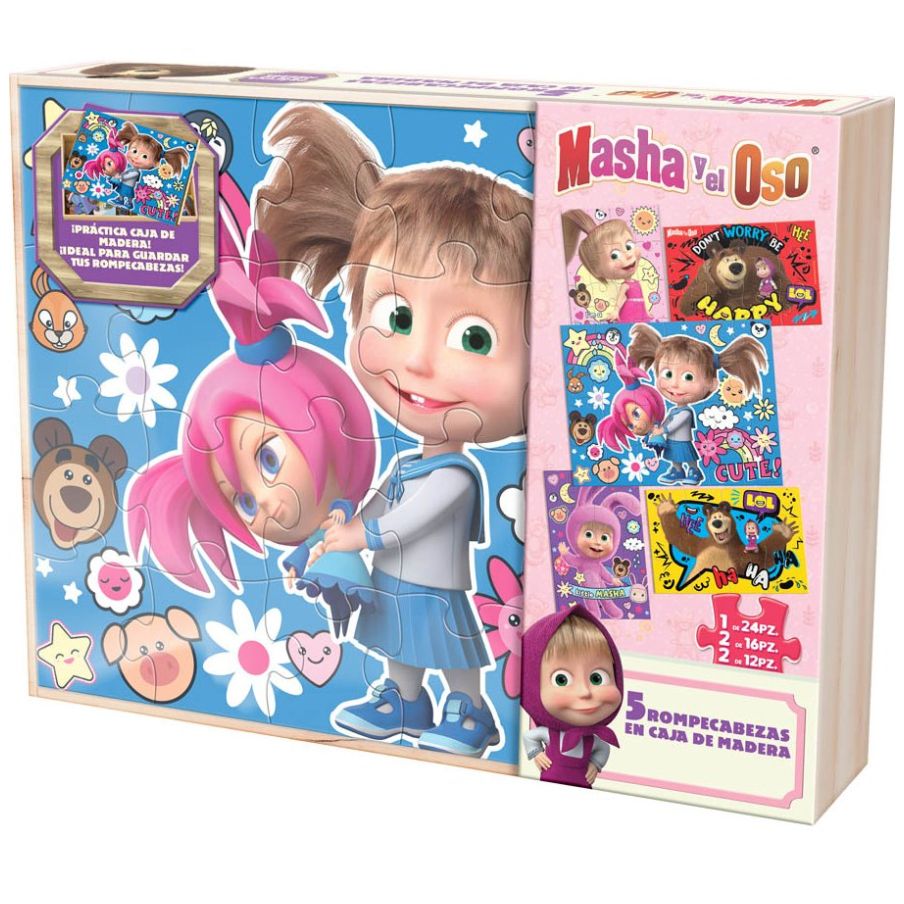 Rompecabezas 5 en 1 Masha Y el Oso