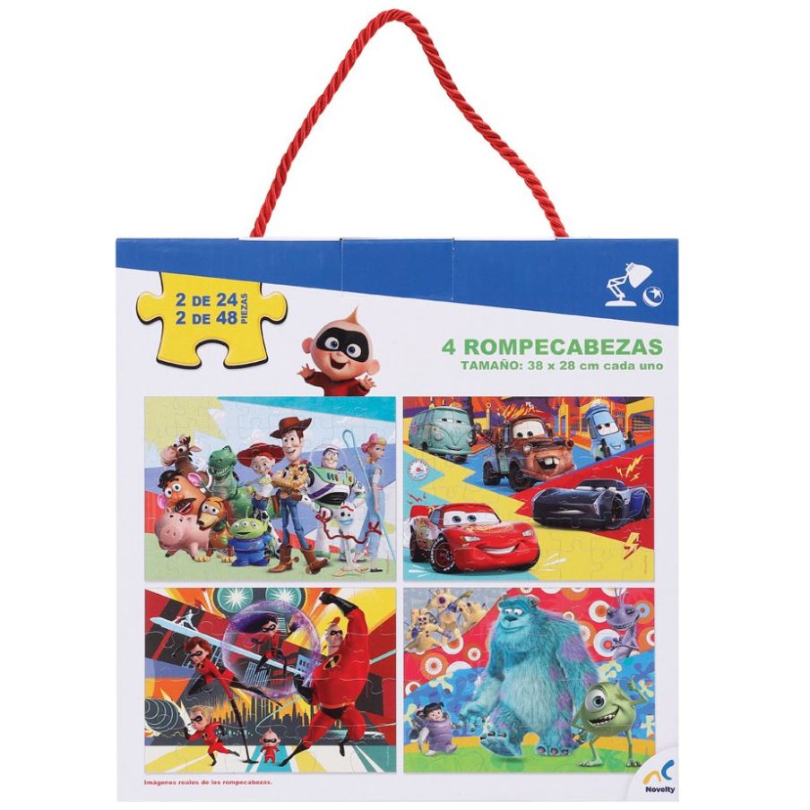 Rompecabezas 4 en 1 Multi-Pixar Novelty