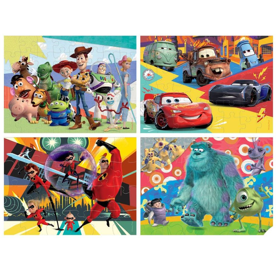 Rompecabezas 4 en 1 Multi-Pixar Novelty