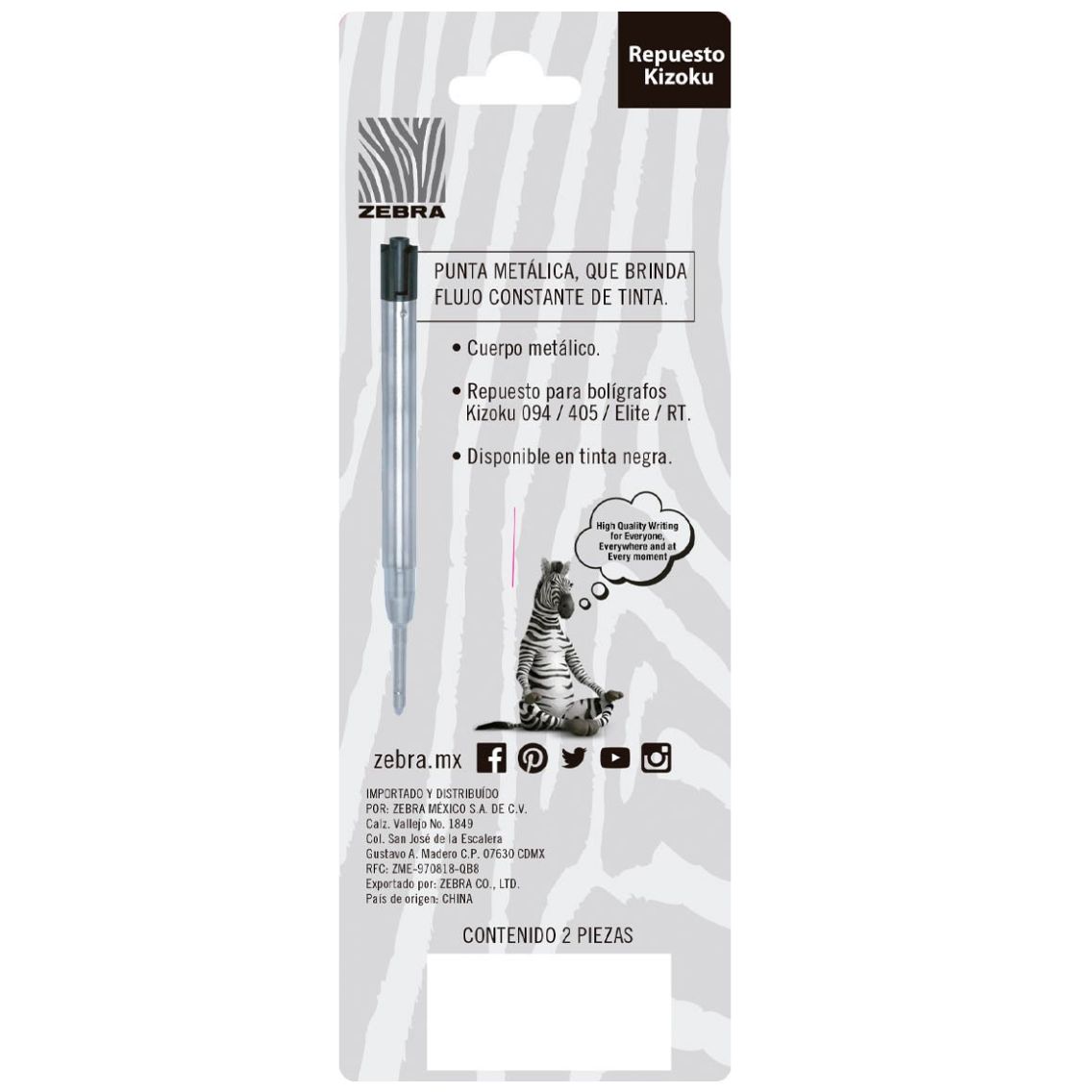 Repuesto Kizoku Punto Mediano 1 Zebra.0 Mm