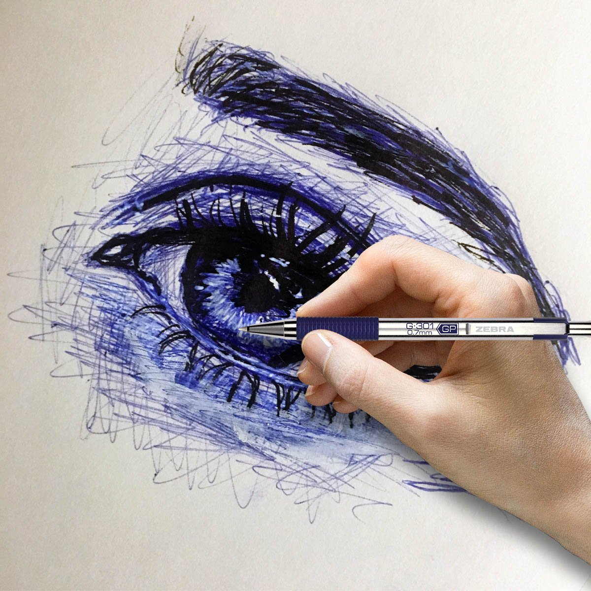 Rollerball de Tinta Gel G-301 Azul Zebra