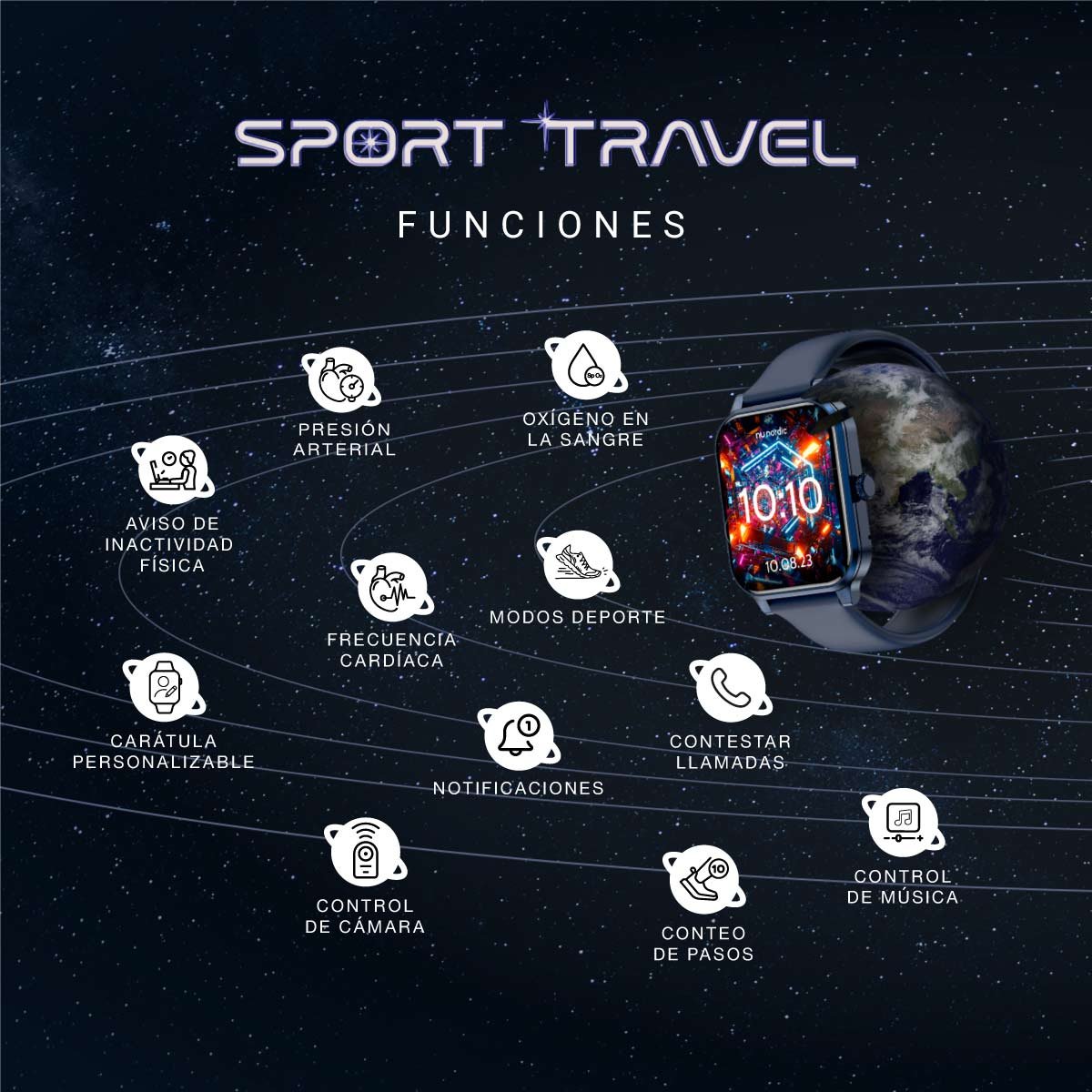 Smartwatch Nu Nordic Unisex Sport Travel Nu20054