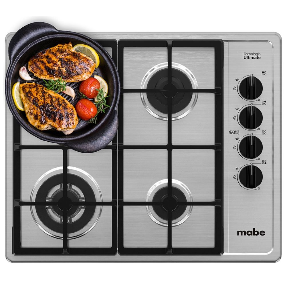 Parrilla Mabe a Gas Lp 60 Cm Acero Pmi6055Pf0