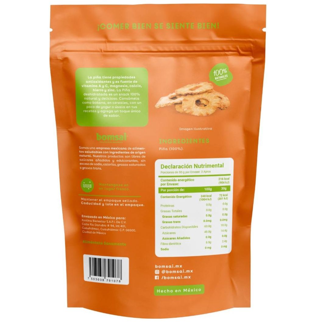 Piña Deshidratada Natural Bomsai 170G