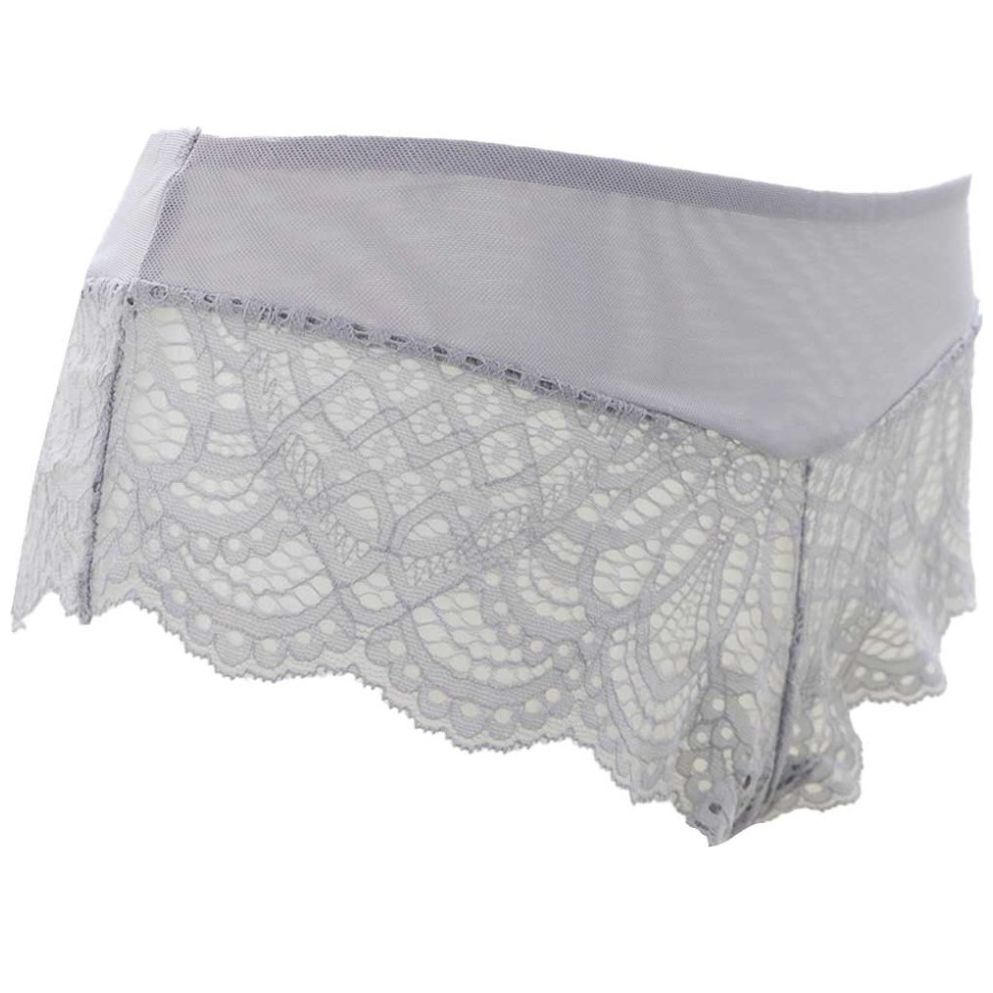 Bóxer Cachetero con Encaje Y Mesh Couture