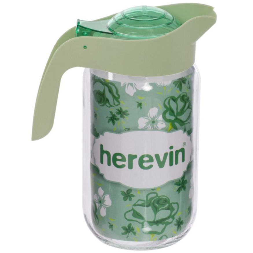 Jarra para Jugo con Tapa Verde 1Lt Herevin