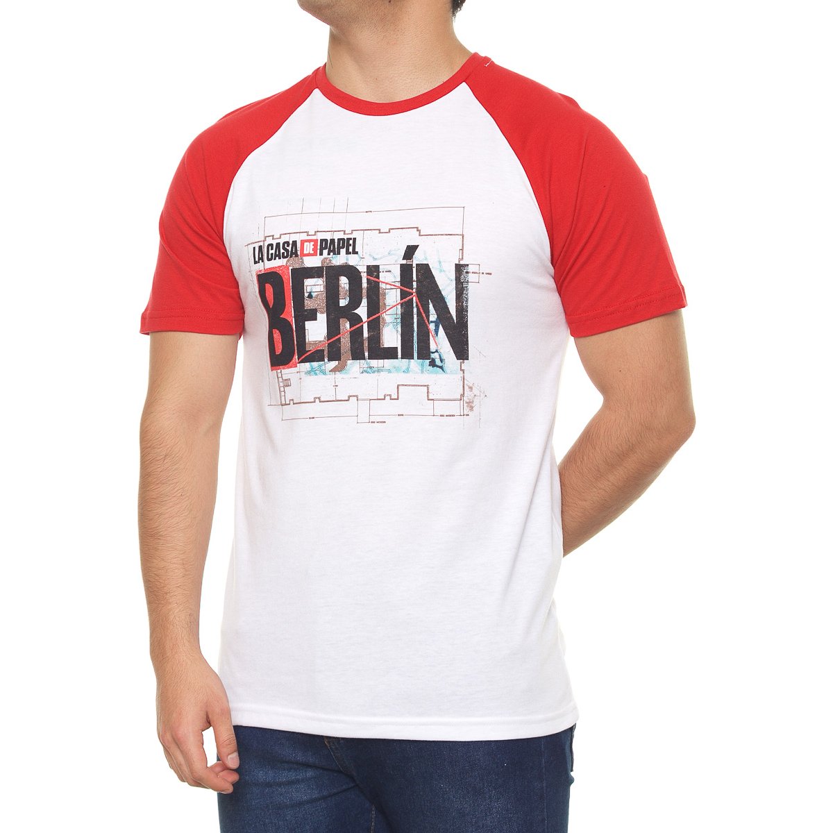 Playera Cuello Redondo Manga Corta para Hombre la Casa de Papel