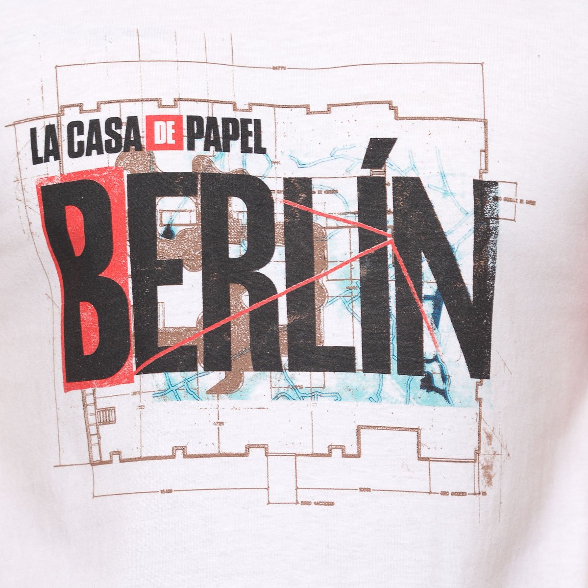 Playera Cuello Redondo Manga Corta para Hombre la Casa de Papel