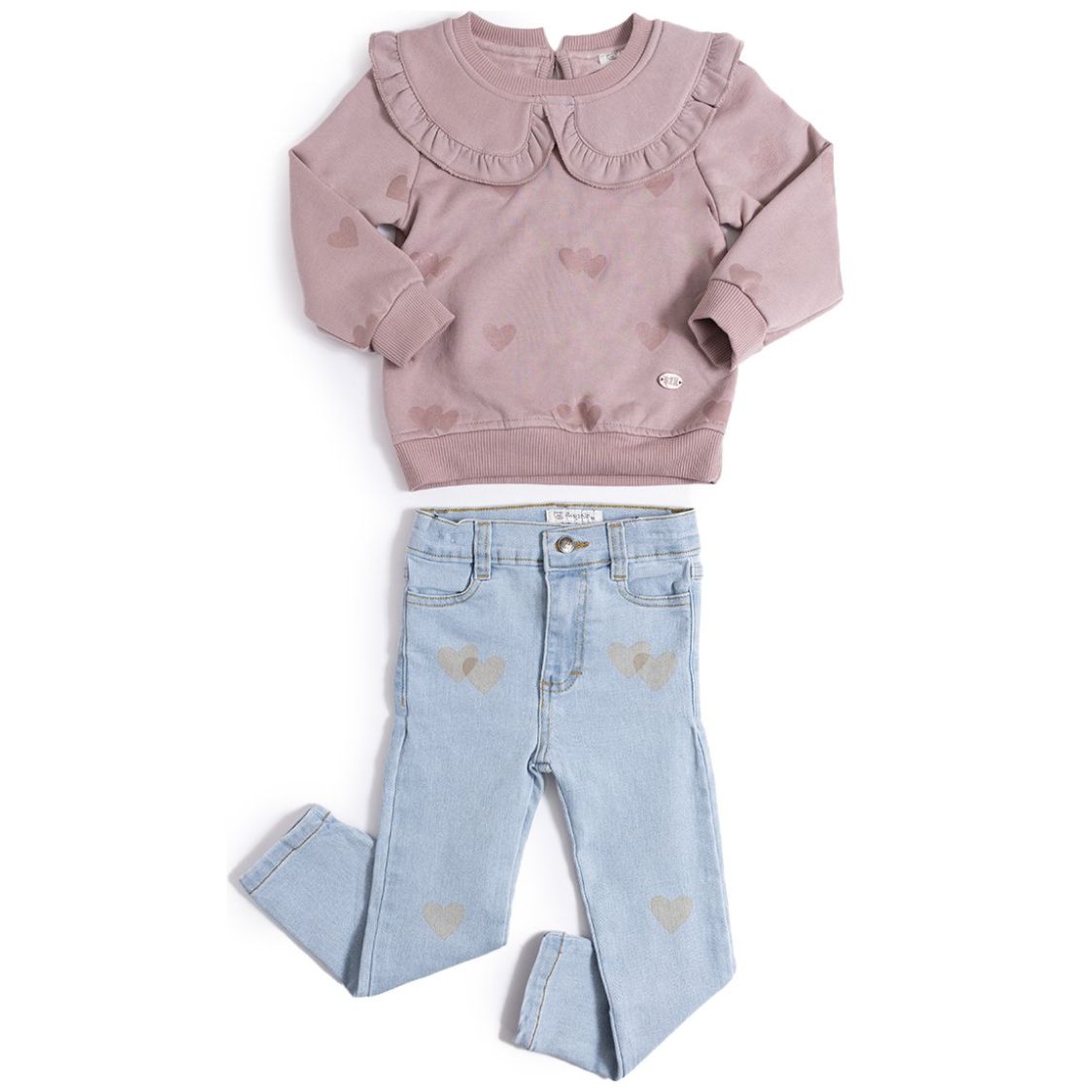 Conjunto 2 Piezas Being 2 Nice Sudadera Cuello Babero con Pantalón para Bebé