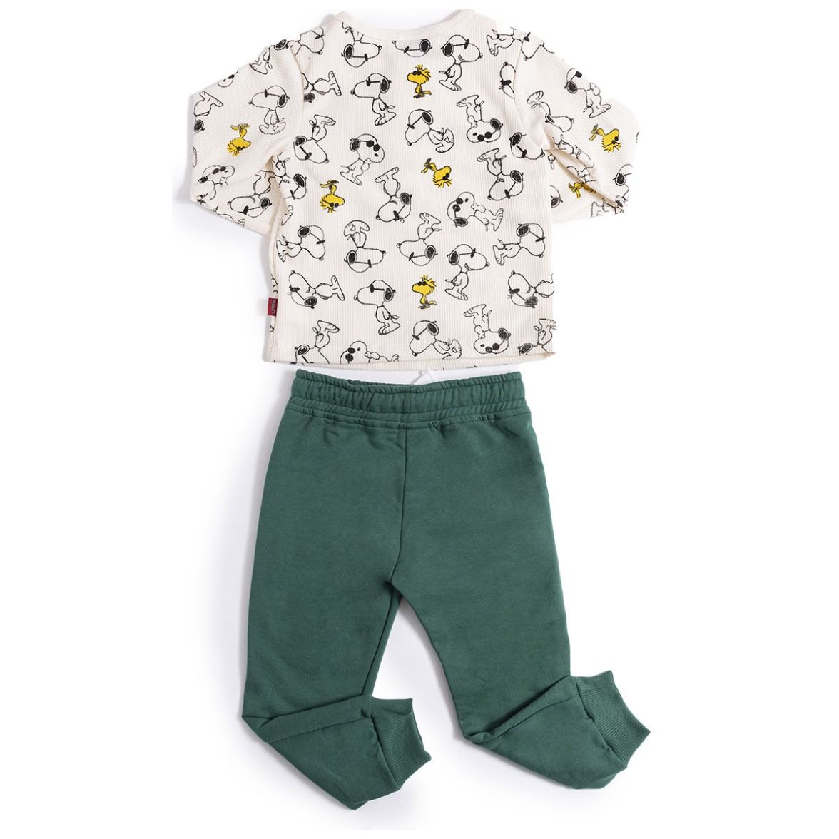 Conjunto 2 Piezas Snoopy Playera Manga Larga con Jogger para Bebé