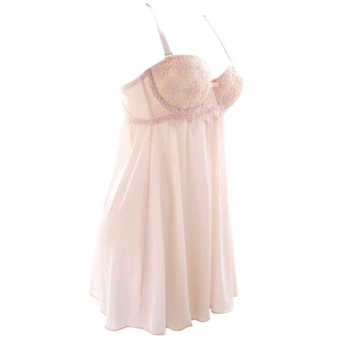 Baby Doll con Varilla Encaje en Copas Couture