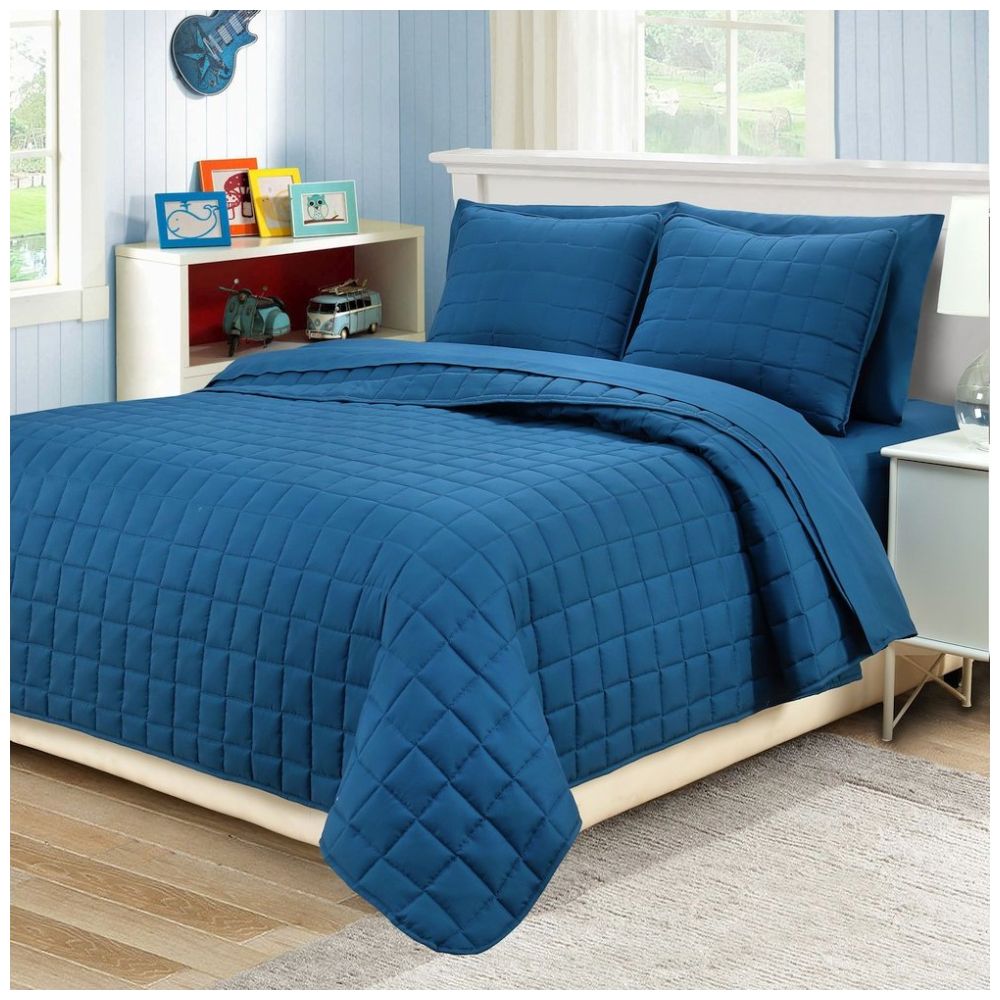 Sobrecama Individual Homenature Navy284