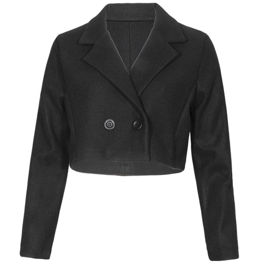 Saco Corto Solapa Y Corte Princesa Vixara para Mujer