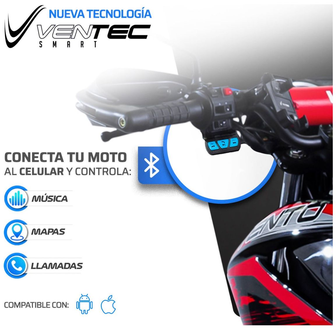 Motocicleta Crossmax 220 Vento 2024 Negra