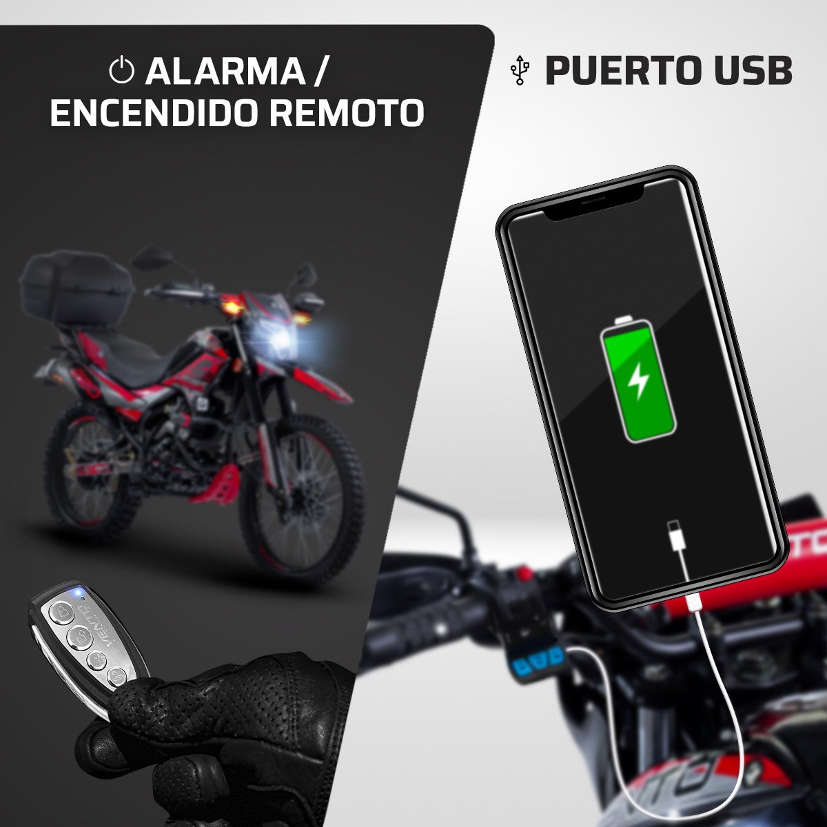 Motocicleta Crossmax 220 Vento 2024 Negra