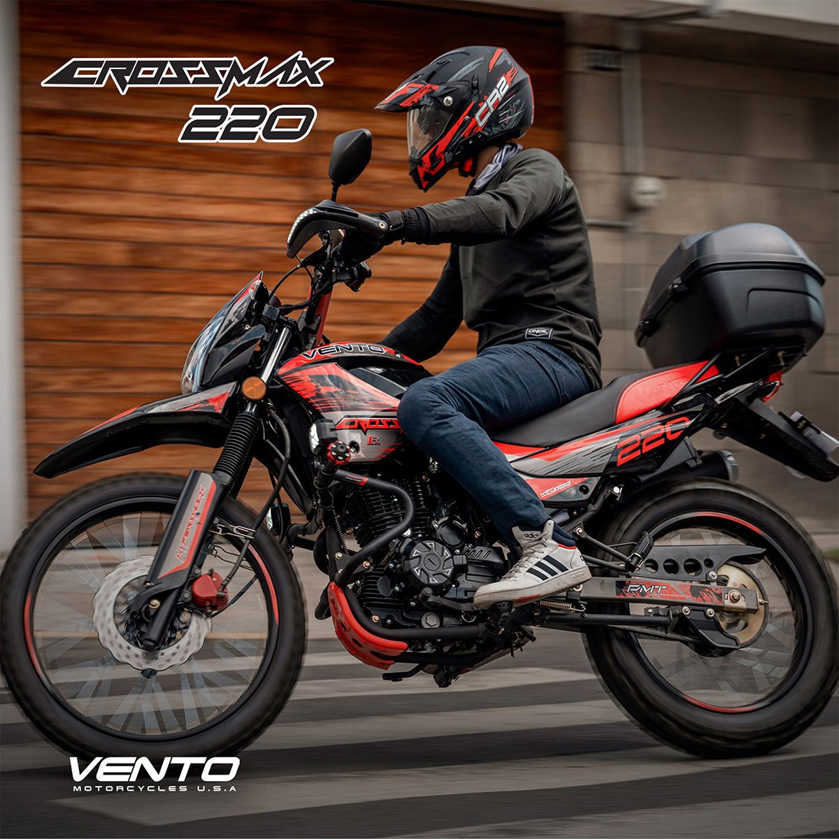 Motocicleta Crossmax 220 Vento 2024 Negra