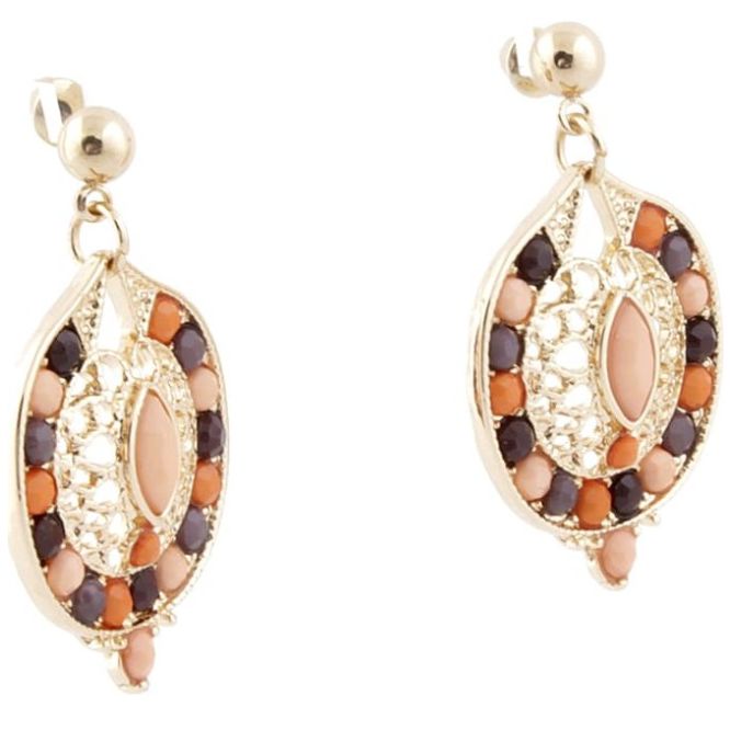 Aretes  Ovalados con Piedras C2C