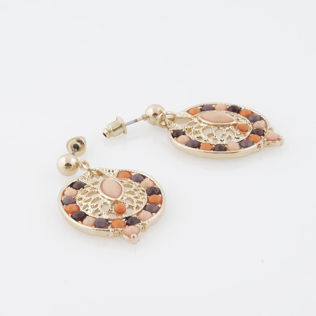 Aretes  Ovalados con Piedras C2C