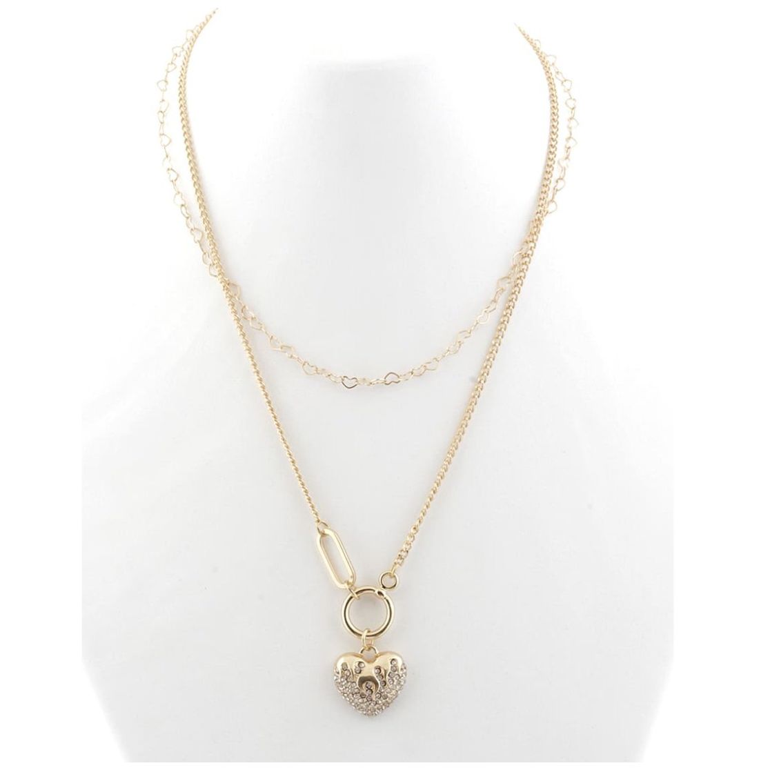 Collar con Dije de Corazón Dorado Lulu