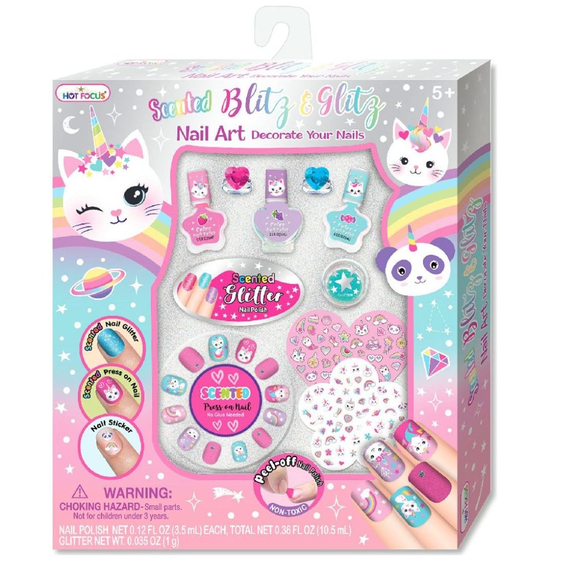 Juego para Uñas Blitz & Glitz con Accesorios Caticorn