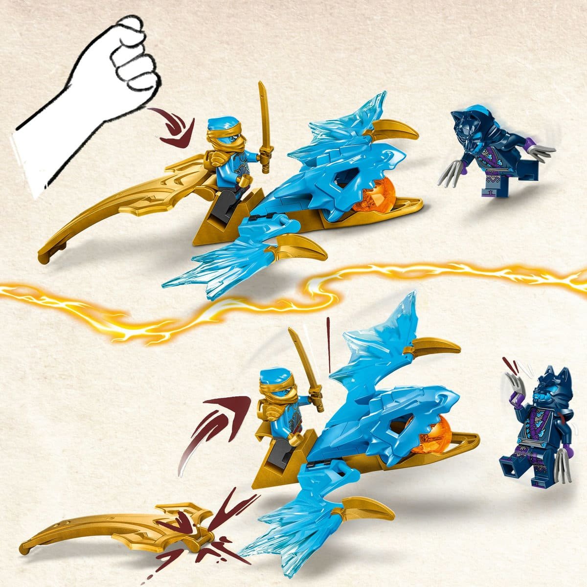 Lego Ataque Rising Dragon de Nya