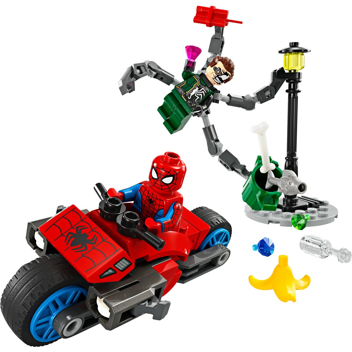 Lego Persecución en Moto: Spider-Man Vs. Doc Ock