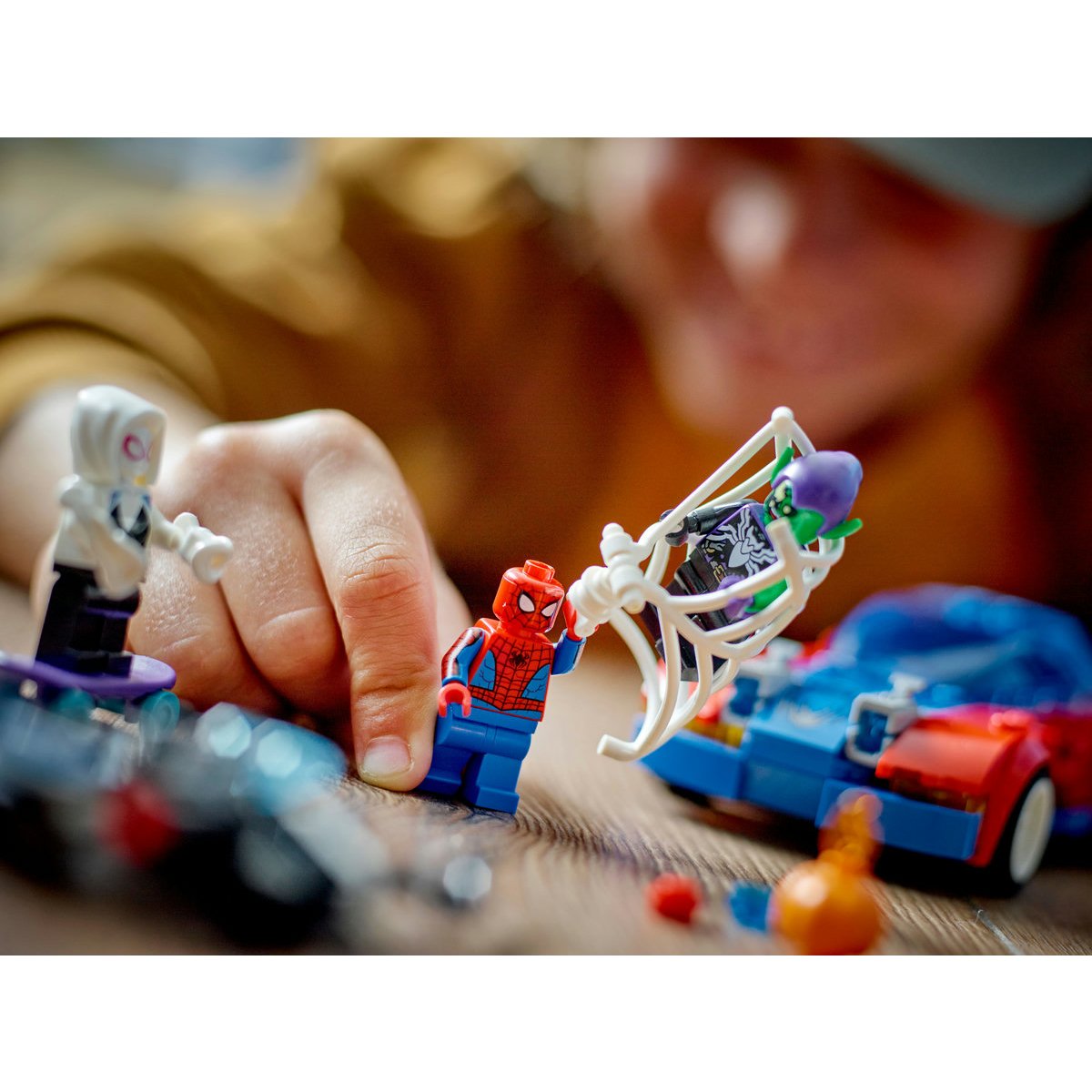 Lego Coche de Carreras de Spider-Man y Duende Verde Venomizado