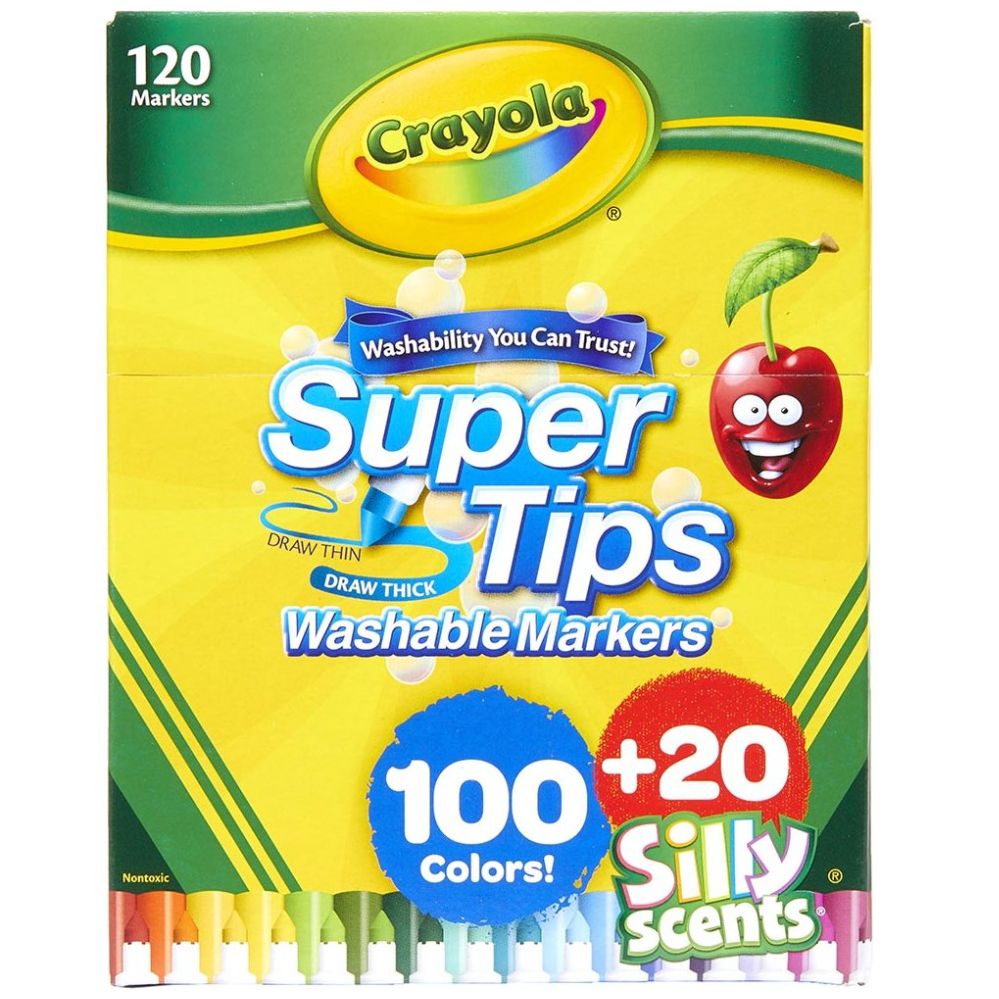 100 Super Tips + 20 Silly Scents Crayola