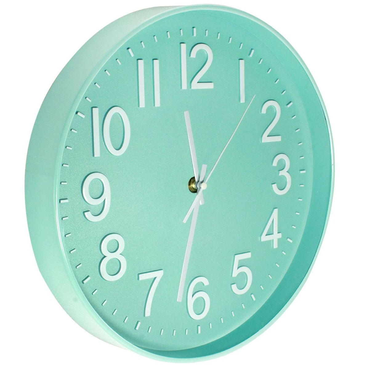 Reloj Pared Plastico Turquesa 30 Cm Quadrum