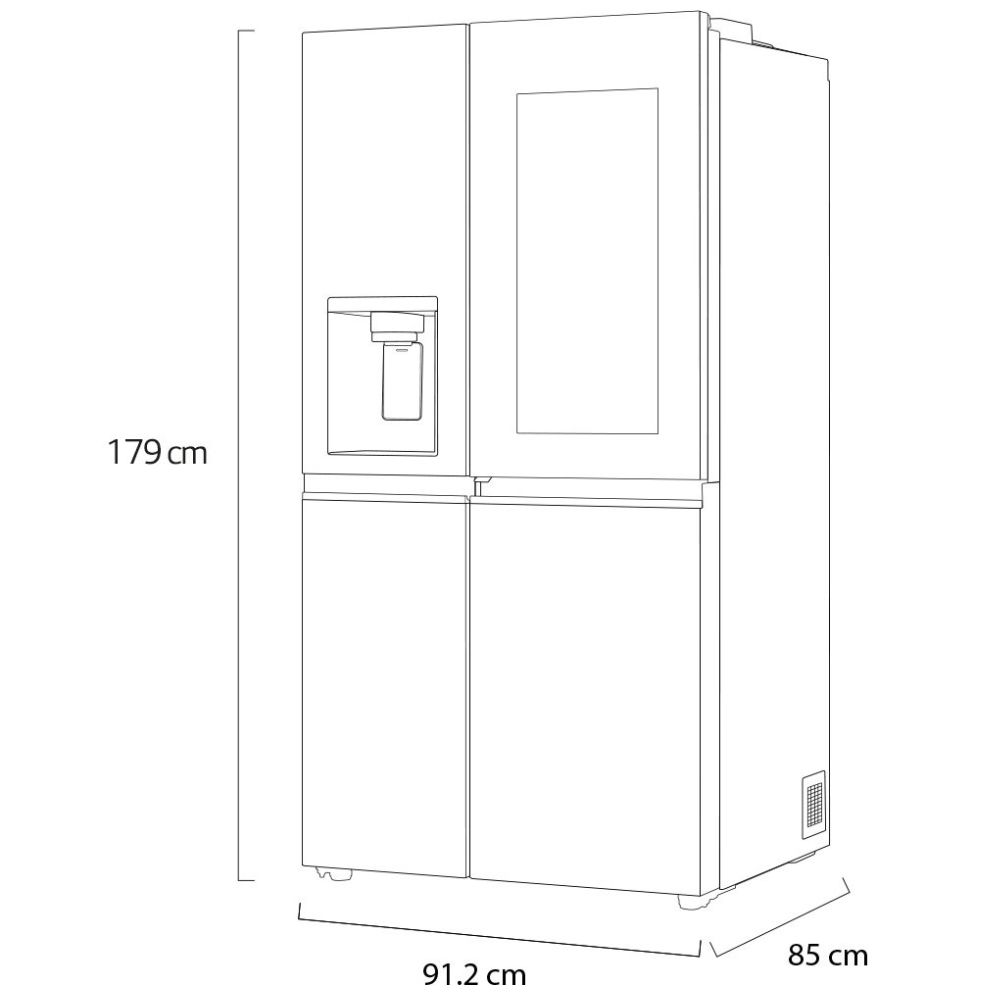 Refrigerador LG Instaview 27Cu.ft|Linear Inverter Vs27Xcs