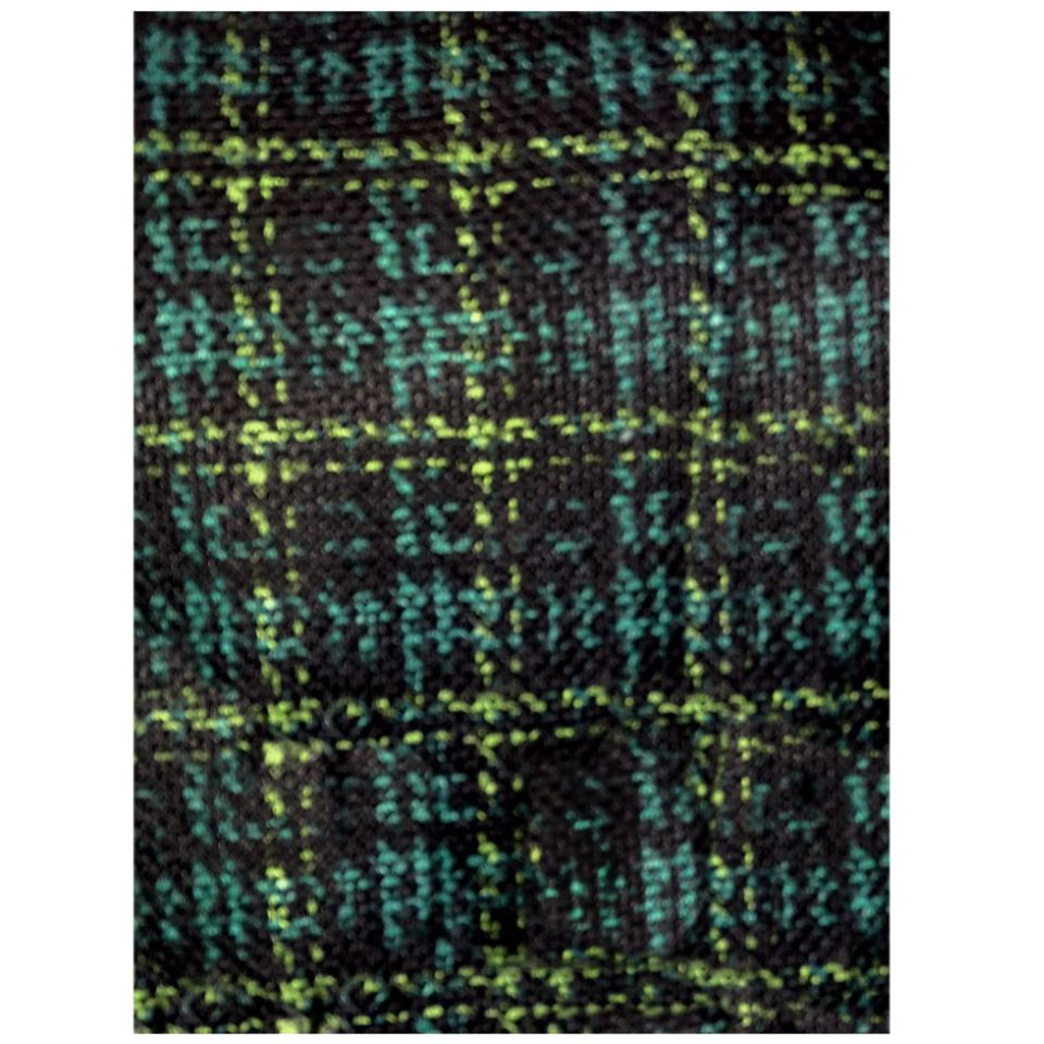 Saco de Cuadros con Botones Green Amori para Mujer