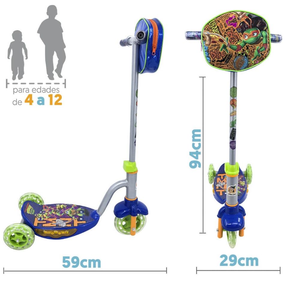 Scooter Tortugas Ninja con Luces en Plataforma